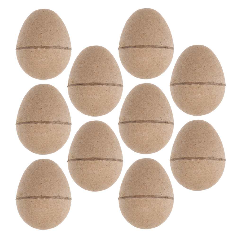 Art Craft Activities - 10Pcs Craft Paper Eggs DIY Blank