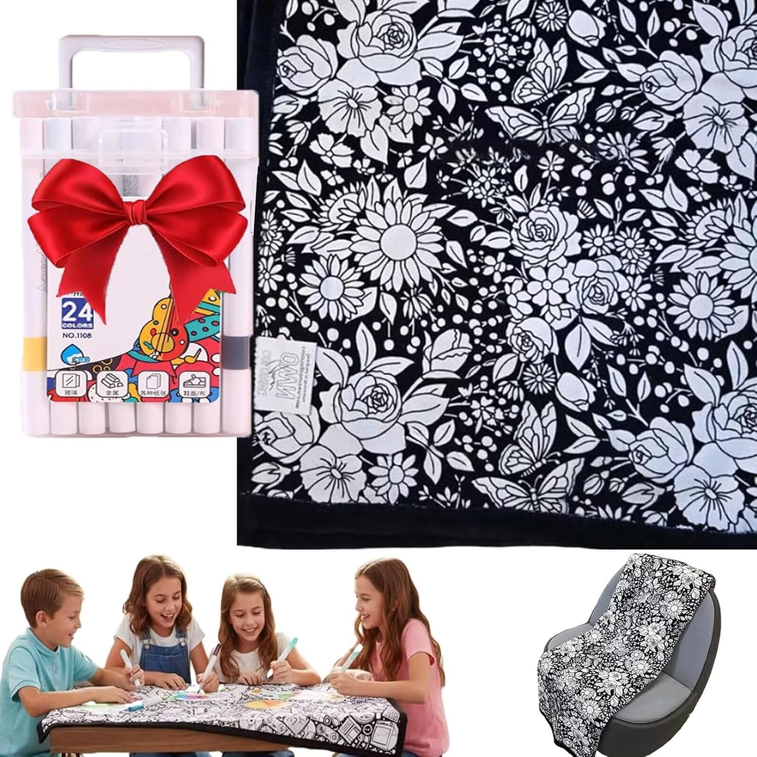 Art Craft Activities - Color Your Own Blanket Washable Fuzzy