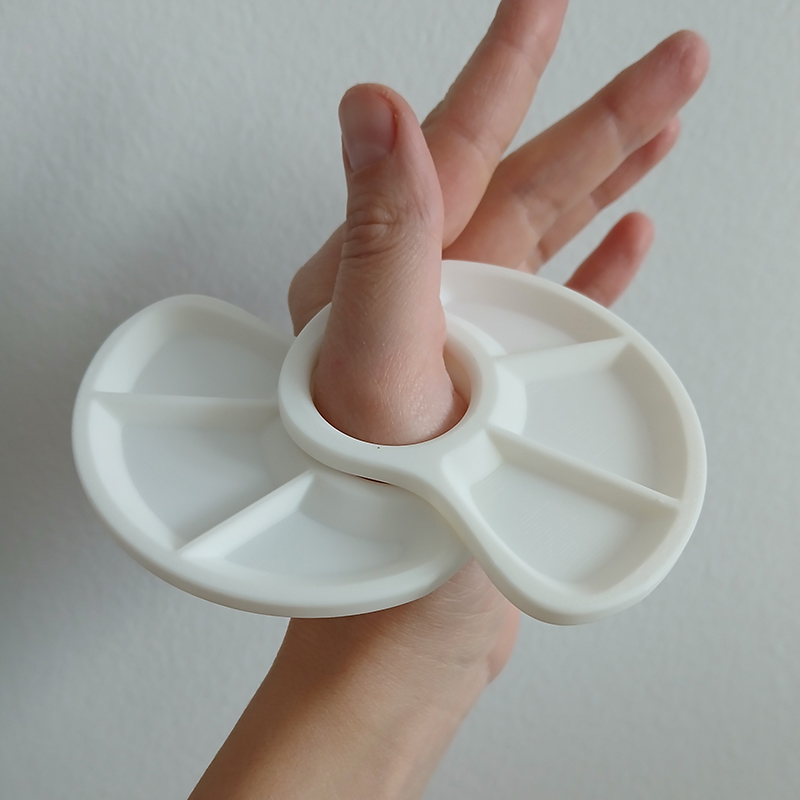 Art Craft Class - 1/2pc Thumb Palette Ergonomic Design Petite