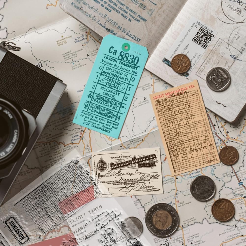 Retro Ticket Clear Stamps for  - Art Craft Activity review and price