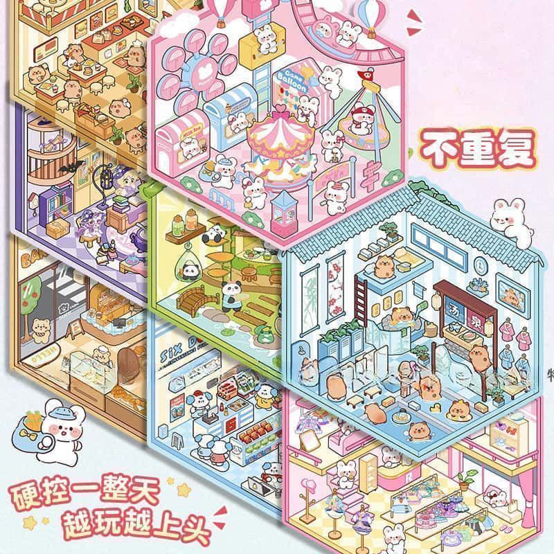 Miniature 3D Scene Stickers DI - Art Craft Activity review and price