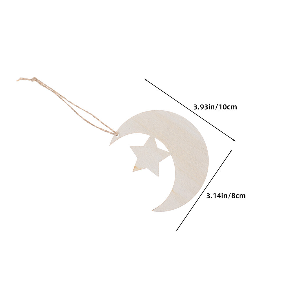 40Pcs Wood Moon Star Cutouts N - Art And Craft For Nursery review and price