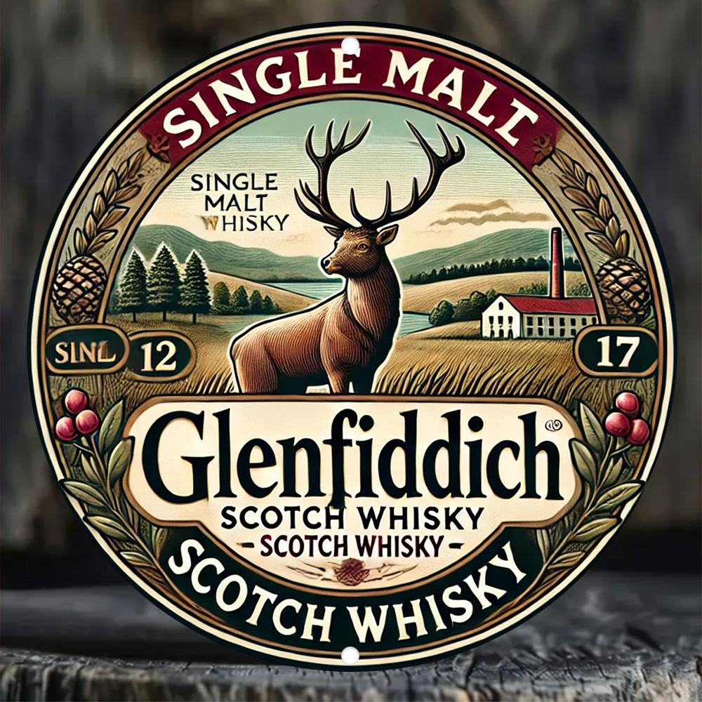 2D flat, Glenfiddich Scotch wh - Art Craft Movement review and price