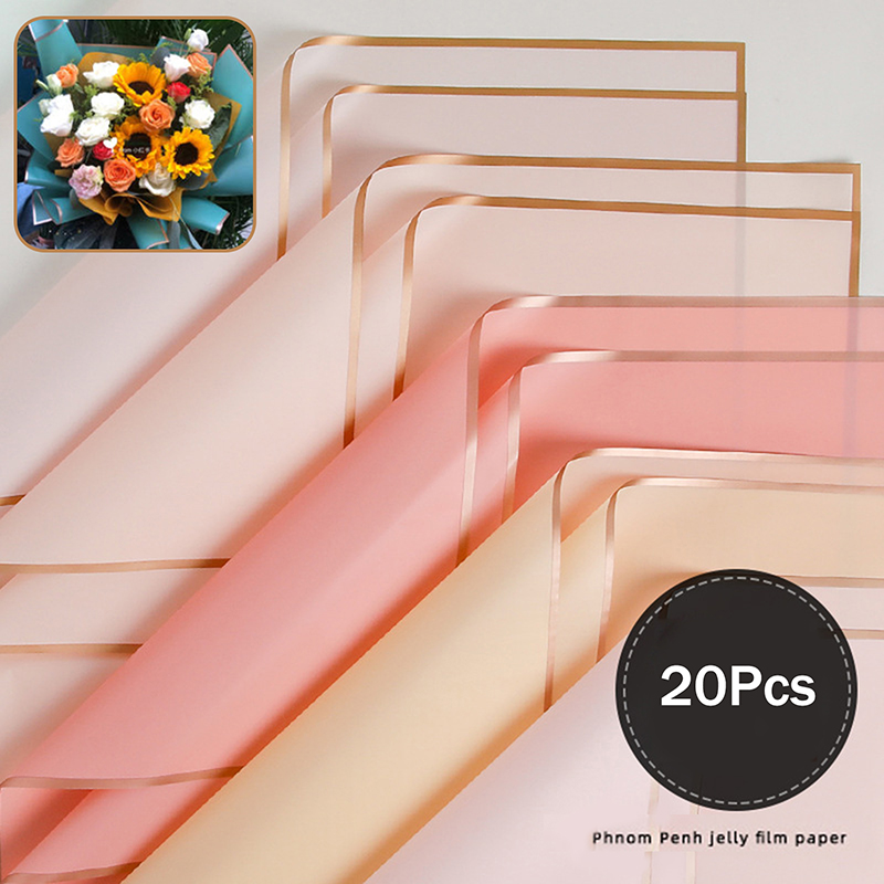 20-Pack Gold Edge Flower Wrapp - Art Craft Items review and price