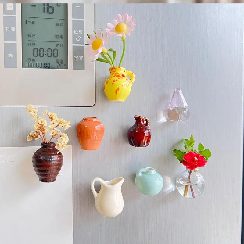 Creative Cute MINI Glass Vase  - Art Craft Magnet review and price