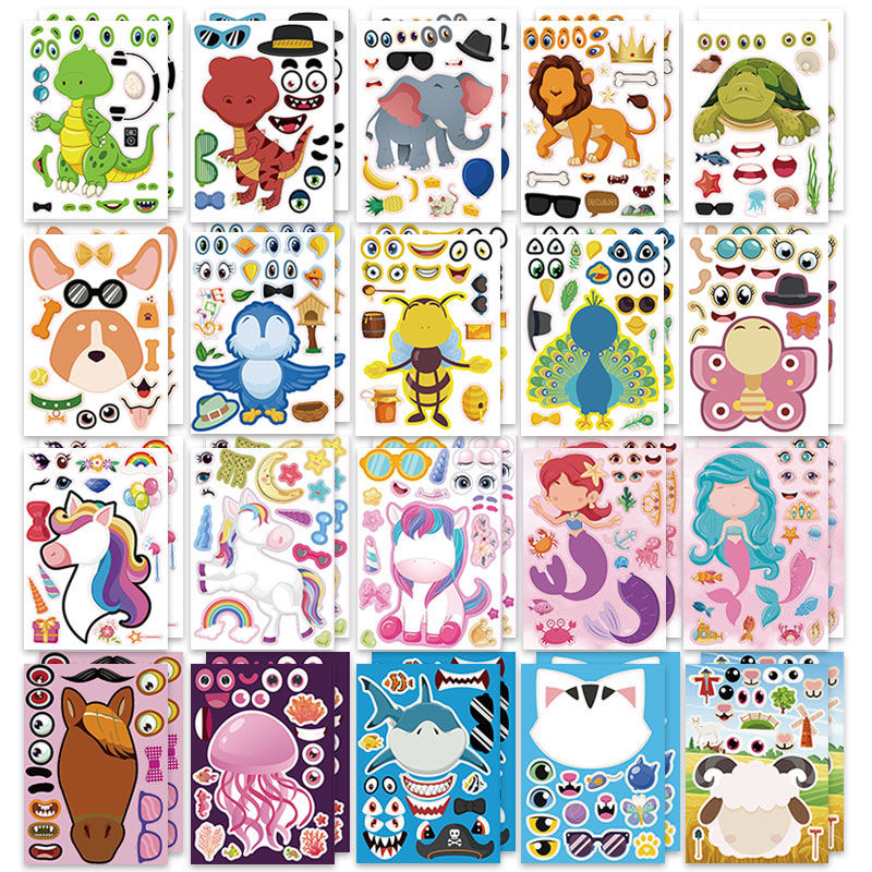 12/24 Sheets Make a Face Stick - Art Craft Zoo review and price
