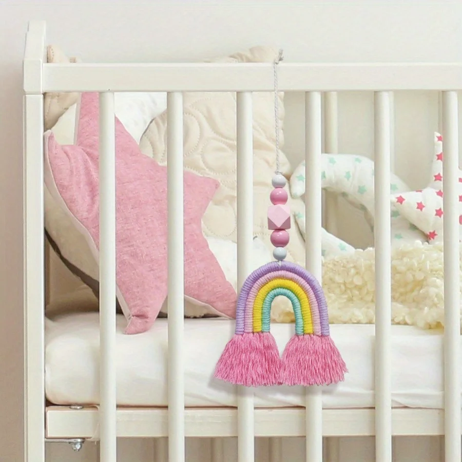 Pink Rainbow Wind Chimes Weavi - Art And Craft For Nursery review and price