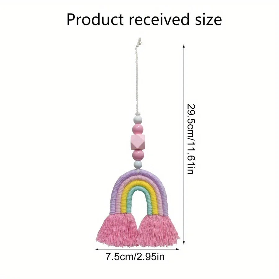 Pink Rainbow Wind Chimes Weavi - Art And Craft For Nursery review and price