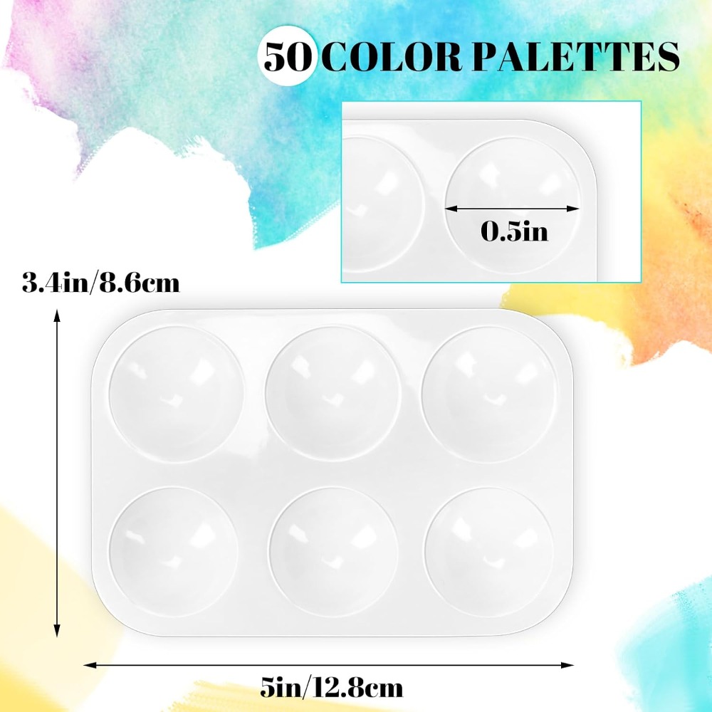 50 Pack 6-Well Plastic Paint P - Art Craft Class review and price