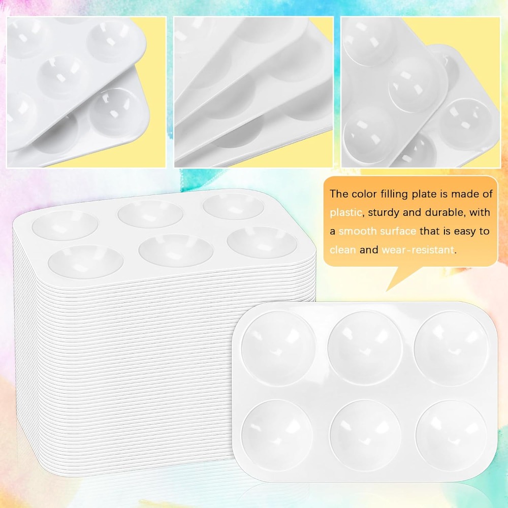 50 Pack 6-Well Plastic Paint P - Art Craft Class review and price