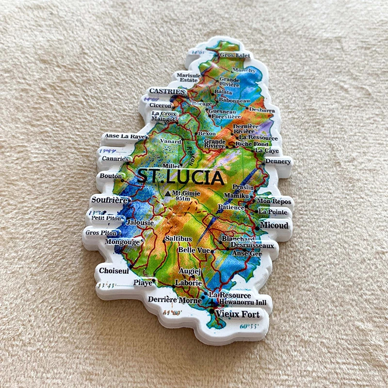 1pc, Saint Lucia travel Souven - Art Craft Magnet review and price