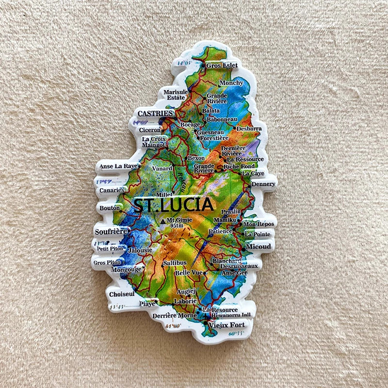 1pc, Saint Lucia travel Souven - Art Craft Magnet review and price