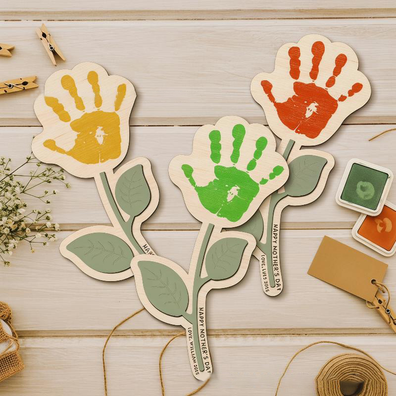 Blank Handprint Wood Flower Pl - Art And Craft For Nursery review and price