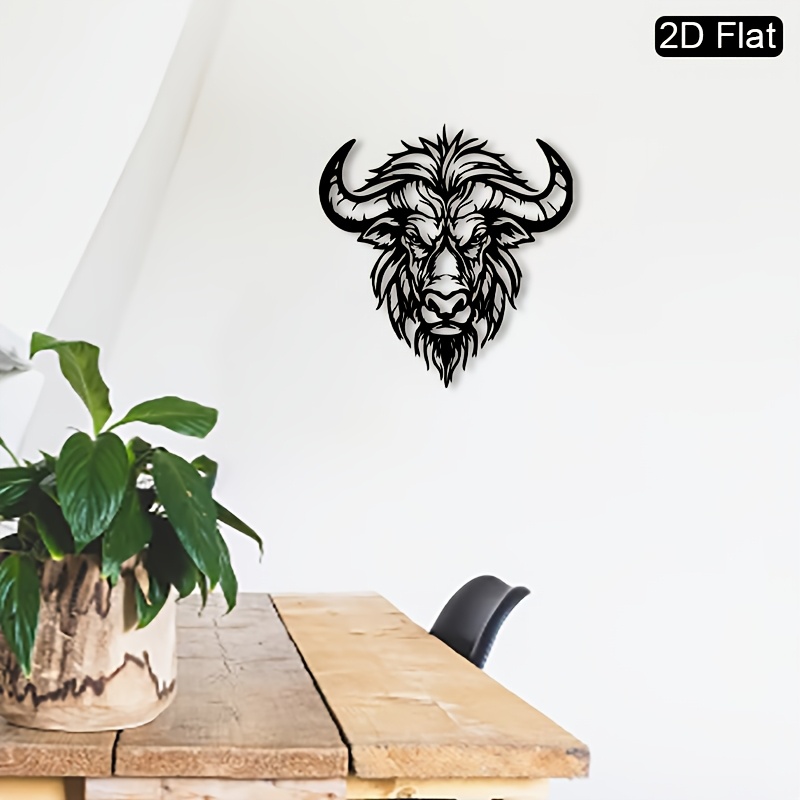 1Pcs Metal Buffalo Head Wall S - Art And Craft For Father'S Day review and price