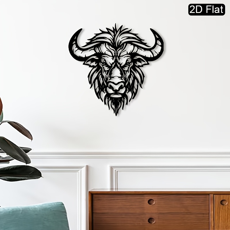 1Pcs Metal Buffalo Head Wall S - Art And Craft For Father'S Day review and price
