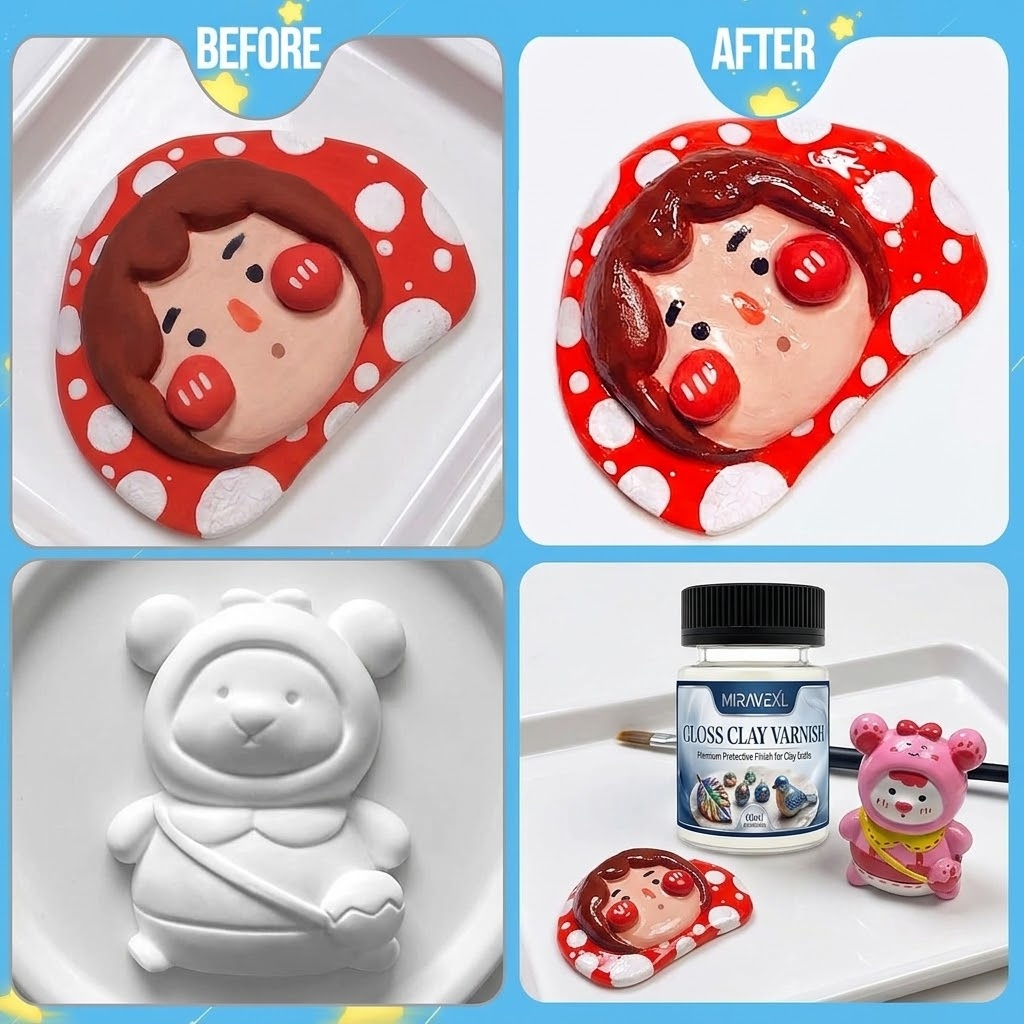 High Gloss Clay Glaze with 2 B - Air Dry Clay review and price