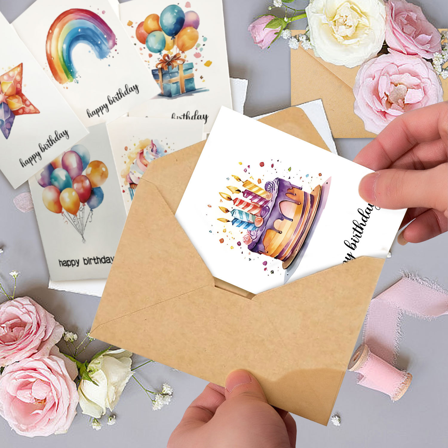 Handmade Watercolor Birthday C - Art Craft Movement review and price