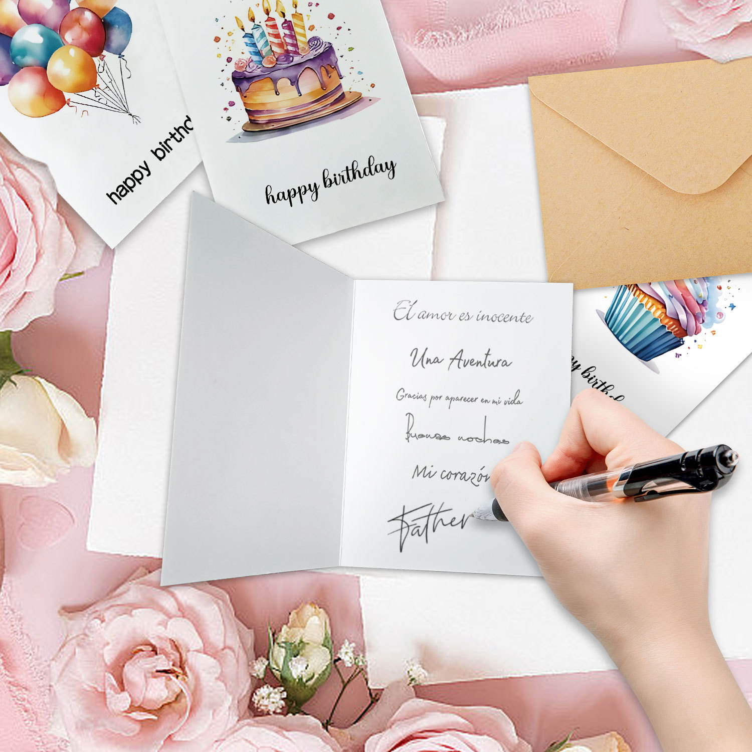 Handmade Watercolor Birthday C - Art Craft Movement review and price