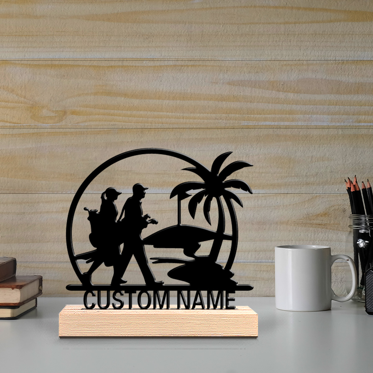 1pc Golf course Custom Text Ti - Art Craft Course review and price
