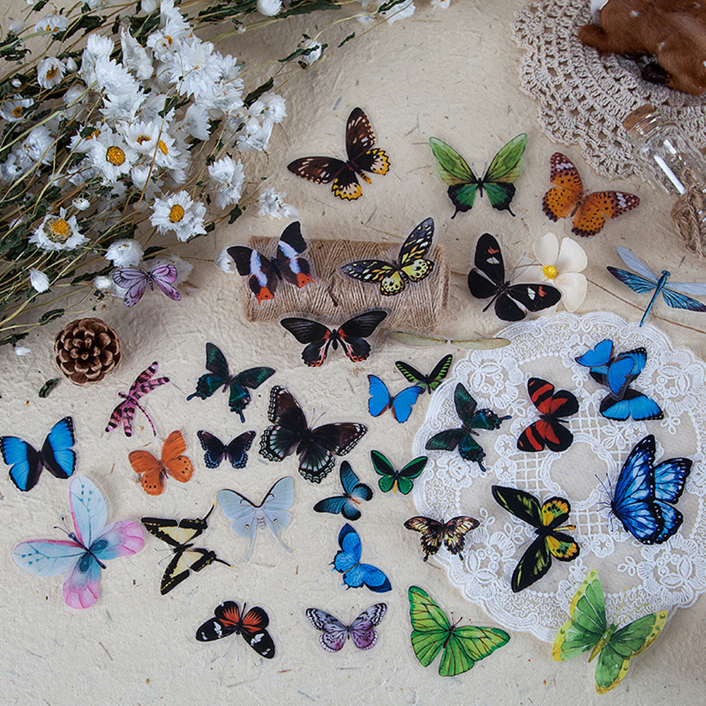 40Pcs/Bag Butterfly Stickers P - Art Craft Items review and price