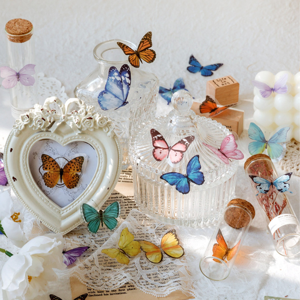 40Pcs/Bag Butterfly Stickers P - Art Craft Items review and price