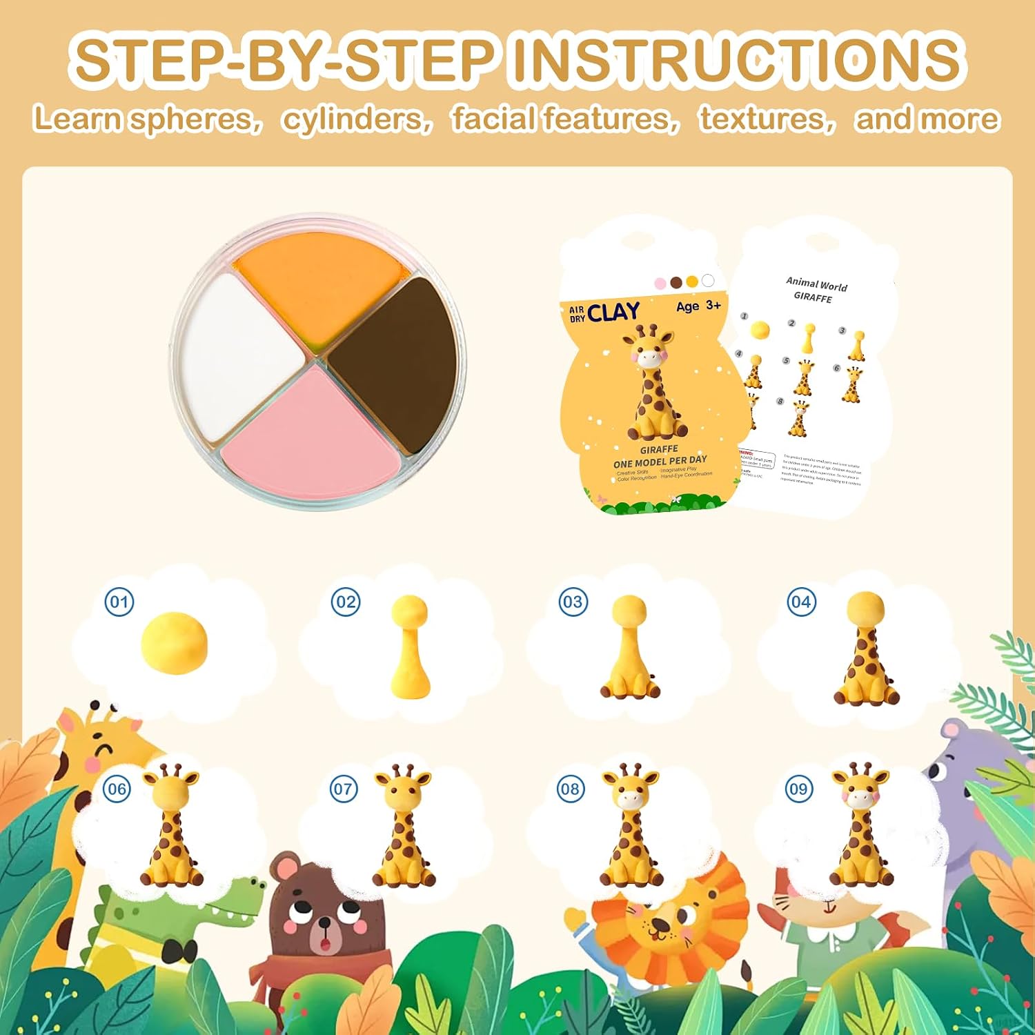 Air Dry Clay Kit with 12 Anima - Air Dry Clay review and price